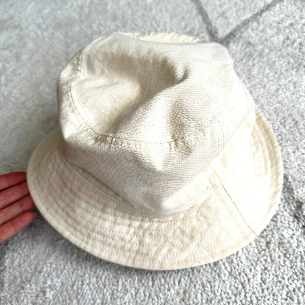 Madewell Off-White Cotton Canvas Bucket Hat Casual Summer Accessory M-L